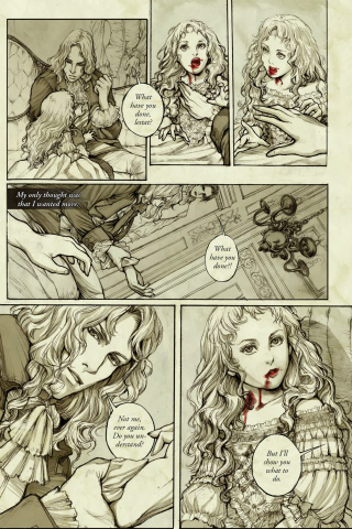 Illustration for article titled Anne Rice confirms that the vampires Louis and Lestat are a same-sex couple with a child